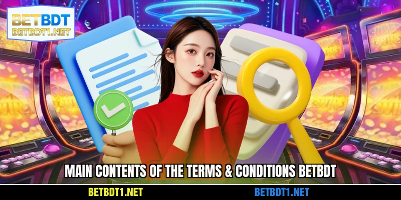 Main contents of the terms & conditions BETBDT