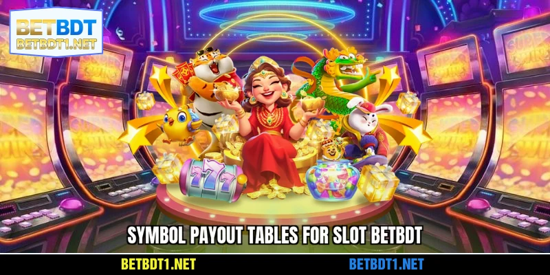 Symbol payout tables for BETBDT Slot